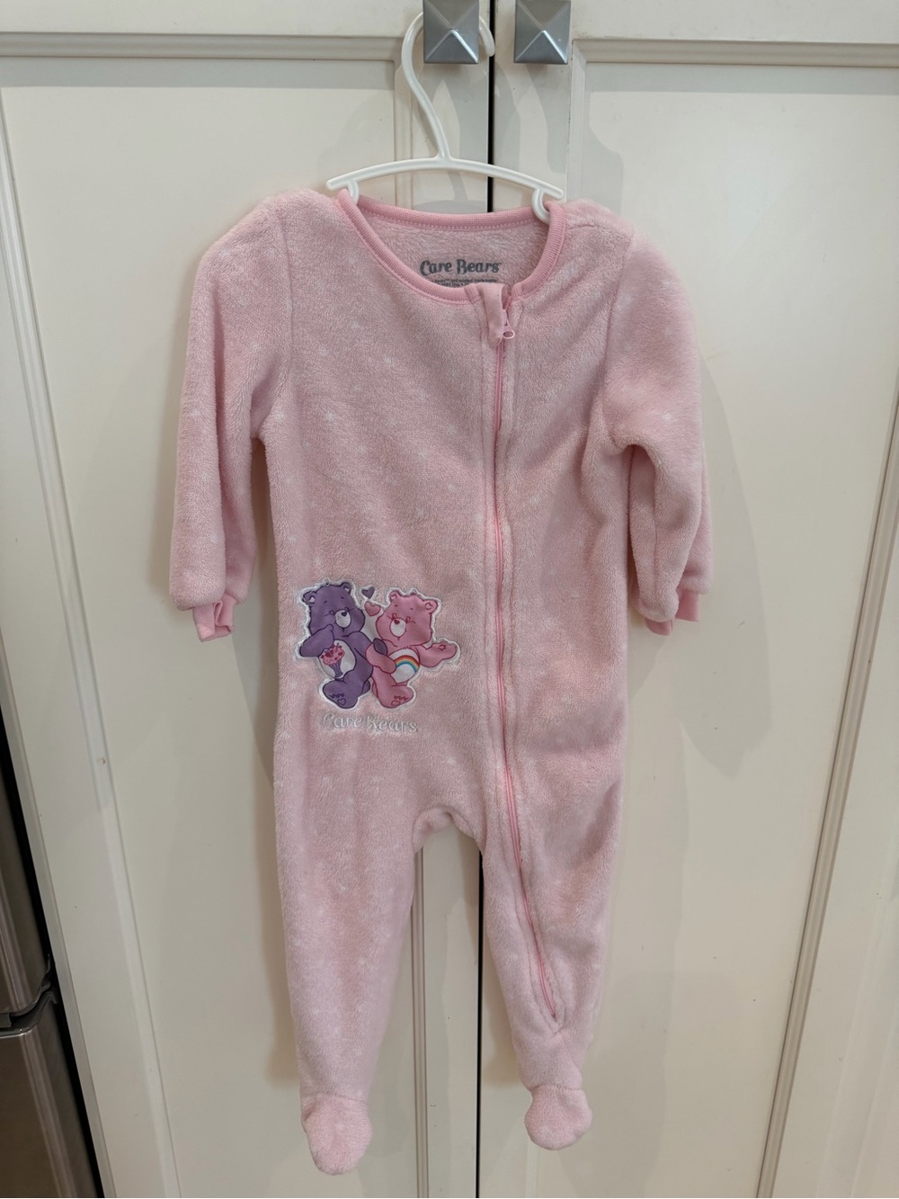 Care Bears 18-24m Pink Plush One-Piece Footed Pajamas